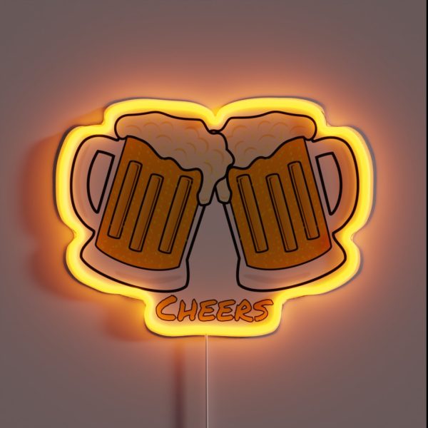 Beer Mug Cheers Cheers RGB Neon Sign