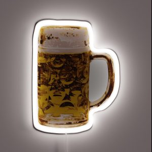 Beer Mug Frosty Beer Mug Brew Brewski Draught Beer Light Beer Craft Beer Ipa Pilsner Ale Lager Hops Ice Cold Beer RGB Neon Sign