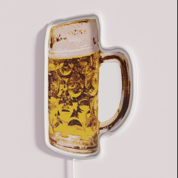 Beer Mug Frosty Beer Mug Brew Brewski Draught RGB Neon Sign