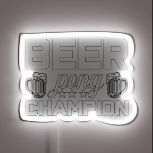 Beer Pong Champion Drinking Game Master RGB Neon Sign