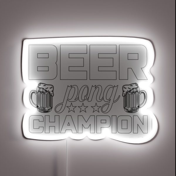 Beer Pong Champion Drinking Game Master RGB Neon Sign