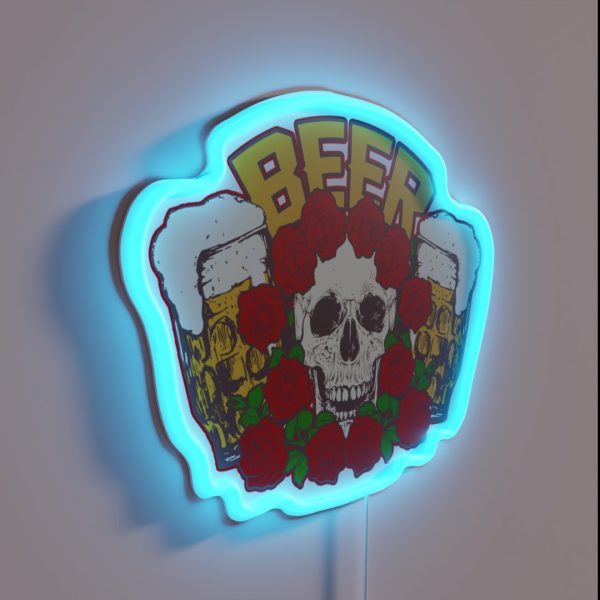 Beer Skull RGB Neon Sign