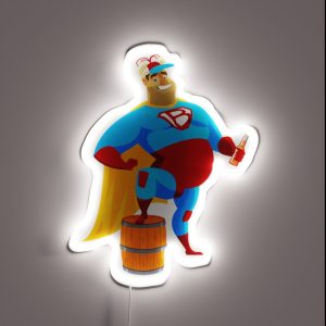 Beer Superhero RGB Neon Sign