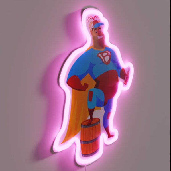 Beer Superhero RGB Neon Sign