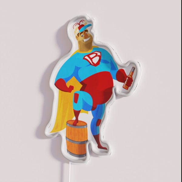 Beer Superhero RGB Neon Sign