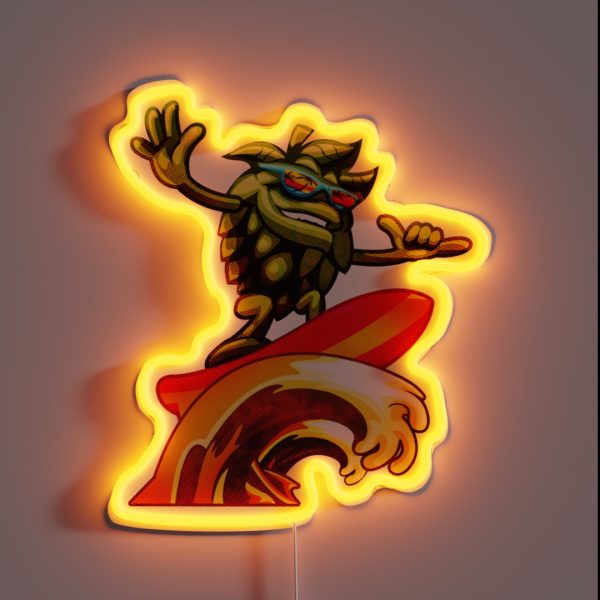 Beer Surfer RGB Neon Sign