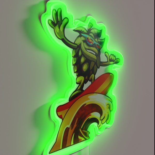 Beer Surfer RGB Neon Sign