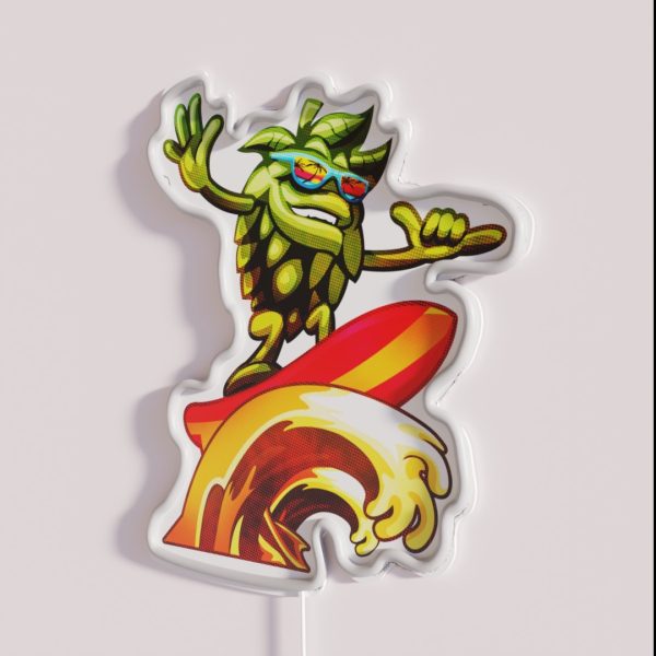 Beer Surfer RGB Neon Sign