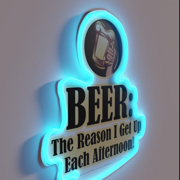 Beer The Reason I Get Up RGB Neon Sign