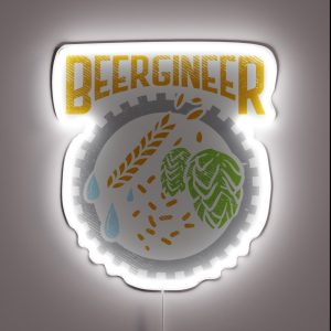 Beergineer Craft Beer Hops Homebrew Beer Brewing RGB Neon Sign