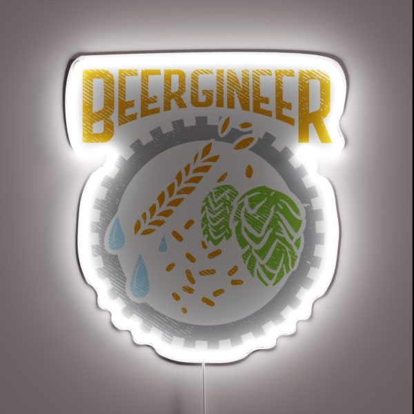 Beergineer Craft Beer Hops Homebrew Beer RGB Neon Sign