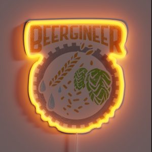 Beergineer Craft Beer Hops Homebrew Beer Brewing RGB Neon Sign