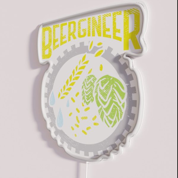 Beergineer Craft Beer Hops Homebrew Beer Brewing RGB Neon Sign