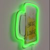 RGB neon bar decor for beer enthusiasts and nightlife lovers