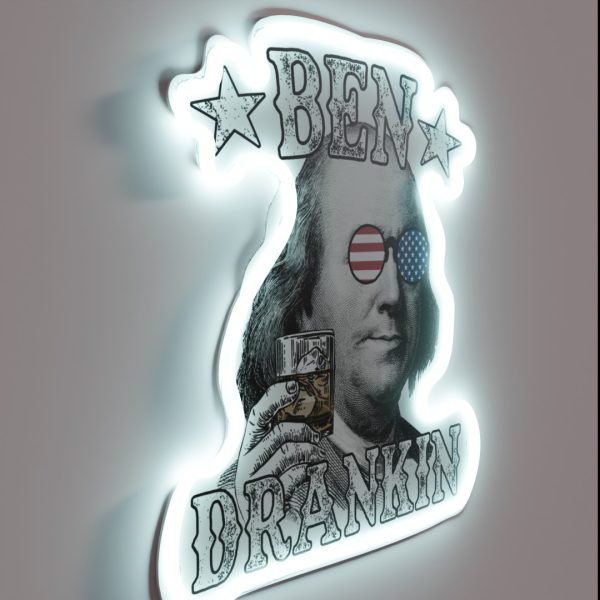 Ben Drankin Benjamin Franklin 4th Of July RGB Neon Sign