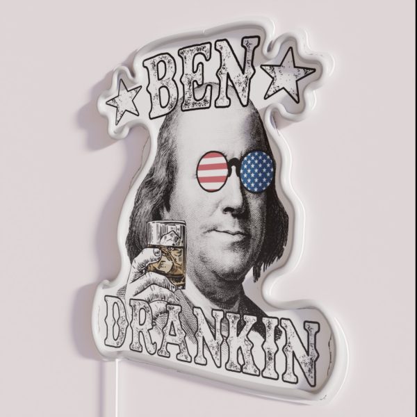 Ben Drankin Benjamin Franklin 4th Of July RGB Neon Sign