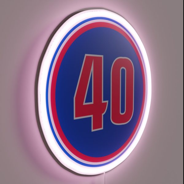 Bill Laimbeer Number 40 Jersey Detroit RGB Neon Sign