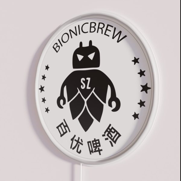 Bionic Brew Chinese Brewery Robot Beer RGB Neon Sign