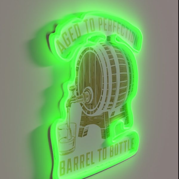 Bourbon Aged To Perfection RGB Neon Sign