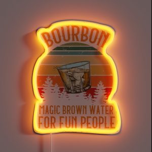 BOURBON WHISKEY RGB Neon Sign