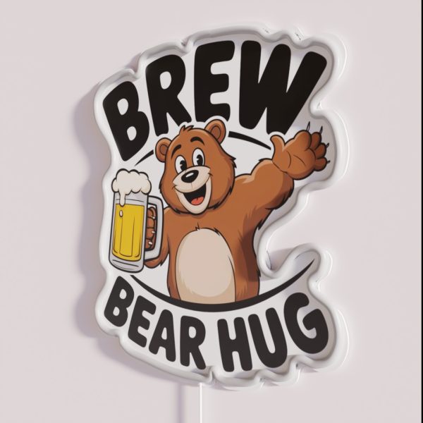 Brew Bear Hug RGB Neon Sign