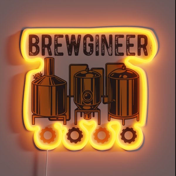 Brewgineer Craft Beer Homebrewer RGB Neon Sign