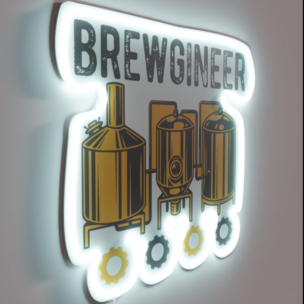 Brewgineer Craft Beer Homebrewer RGB Neon Sign