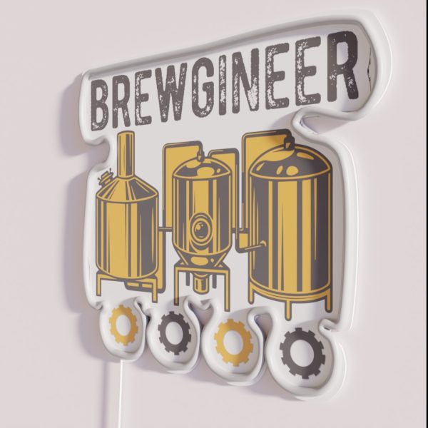 Brewgineer Craft Beer Homebrewer RGB Neon Sign