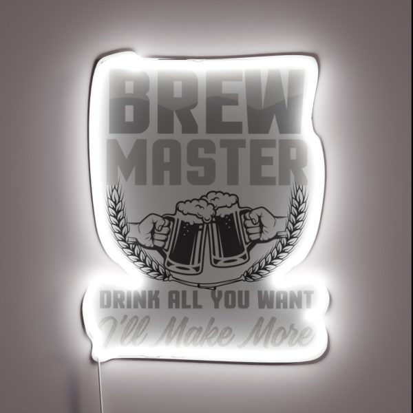 Brewmaster Drink Up I Ll Make More Craft Beer Brewer RGB Neon Sign