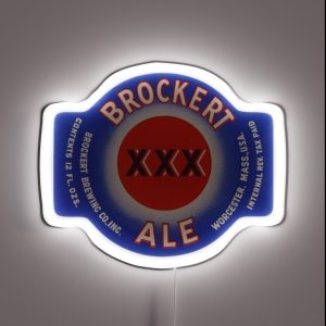 Brockert Ale XXD Worcester MA Beer Label RGB Neon Sign