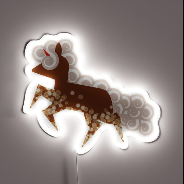 Bubbly Float Unicorn RGB Neon Sign