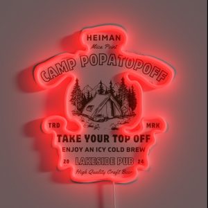 Camp Popatopoff Lakeside Pub RGB Neon Sign