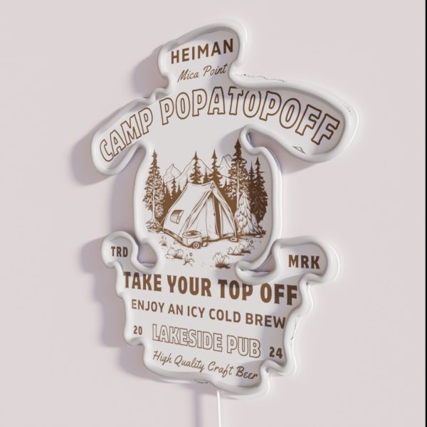 Camp Popatopoff Lakeside Pub RGB Neon Sign
