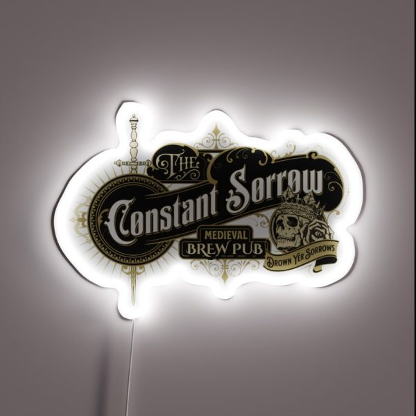 Constant Sorrow Vintage Medieval Brew Pub RGB Neon Sign