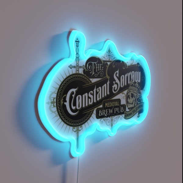 Constant Sorrow Vintage Medieval Brew Pub RGB Neon Sign