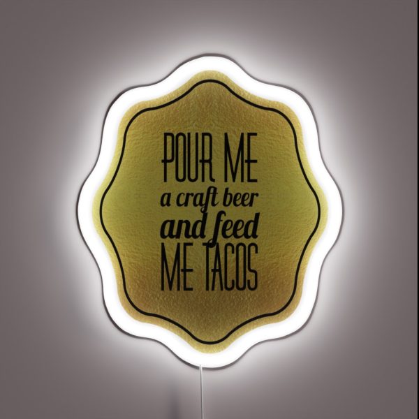 Craft Beer And Tacos RGB Neon Sign