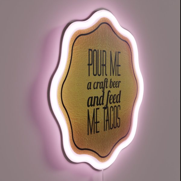 Craft Beer And Tacos RGB Neon Sign