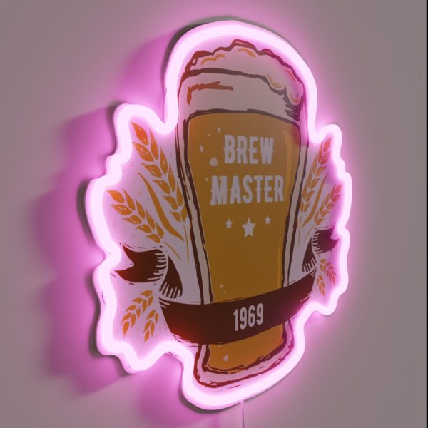 Craft Beer Brew Master Extraordinaire Beer RGB Neon Sign