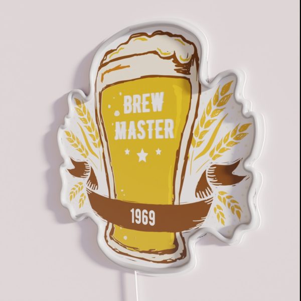 Craft Beer Brew Master Extraordinaire Beer RGB Neon Sign