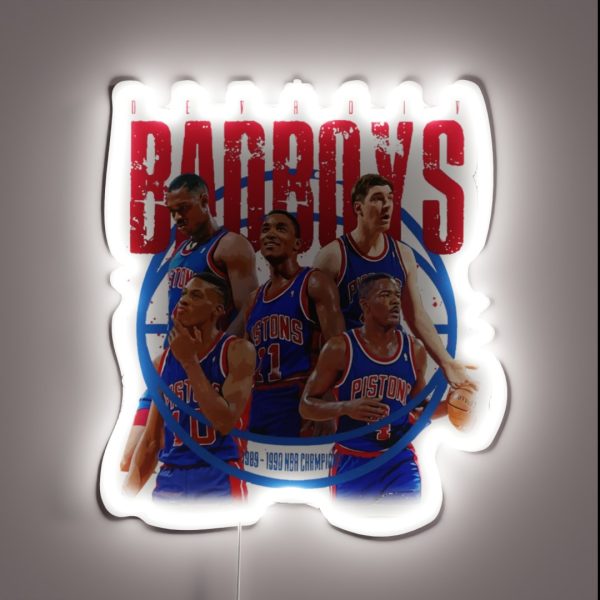 Detroit Pistons Bad Boys RGB Neon Sign