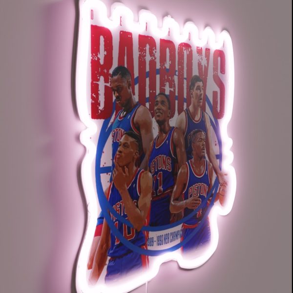 Detroit Pistons Bad Boys RGB Neon Sign
