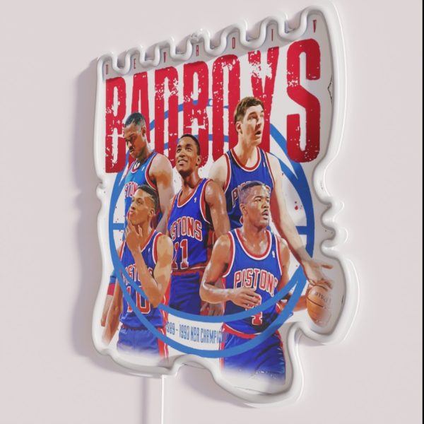 Detroit Pistons Bad Boys RGB Neon Sign