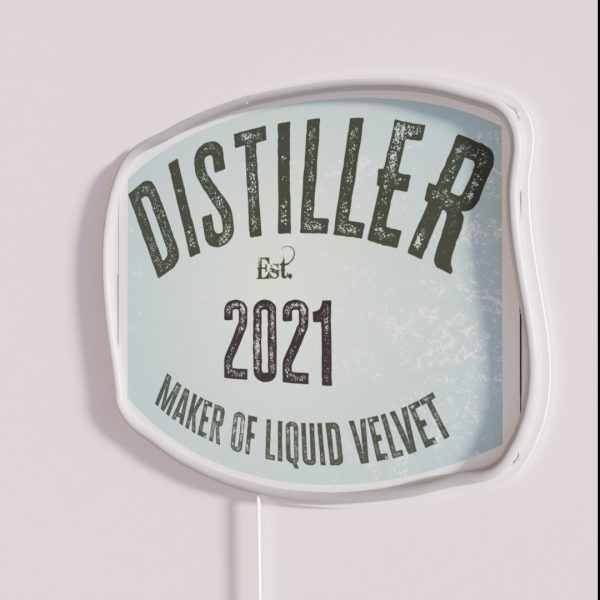 Distiller Maker Of Liquid Velvet 2021 RGB Neon Sign