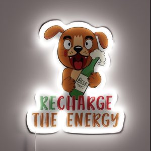Dog And Beer Energy RGB Neon Sign