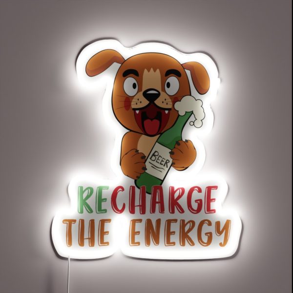 Dog And Beer Energy RGB Neon Sign