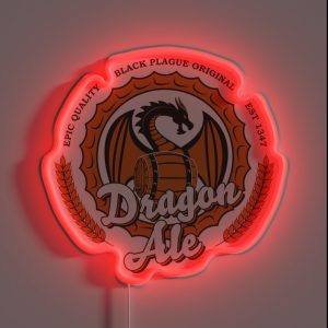 Dragon Ale Logo RGB Neon Sign