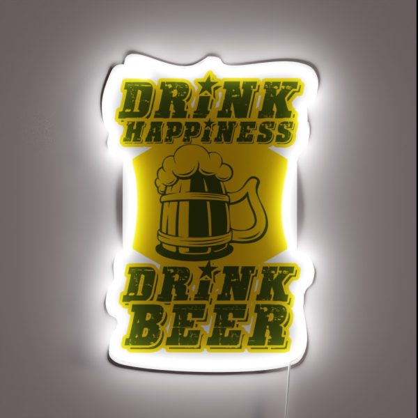 Drink Happiness Drink Beer RGB Neon Sign