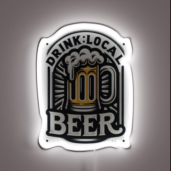 Drink Local Beer RGB Neon Sign