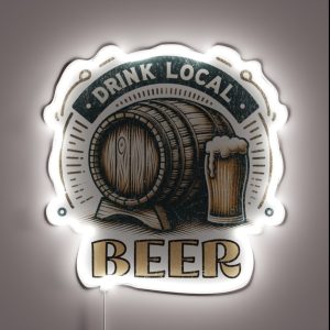 Drink Local Beer RGB Neon Sign