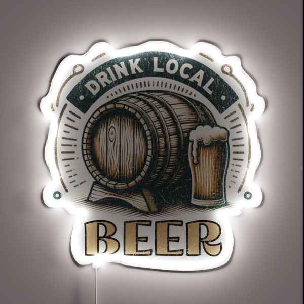 Drink Local Beer RGB Neon Sign